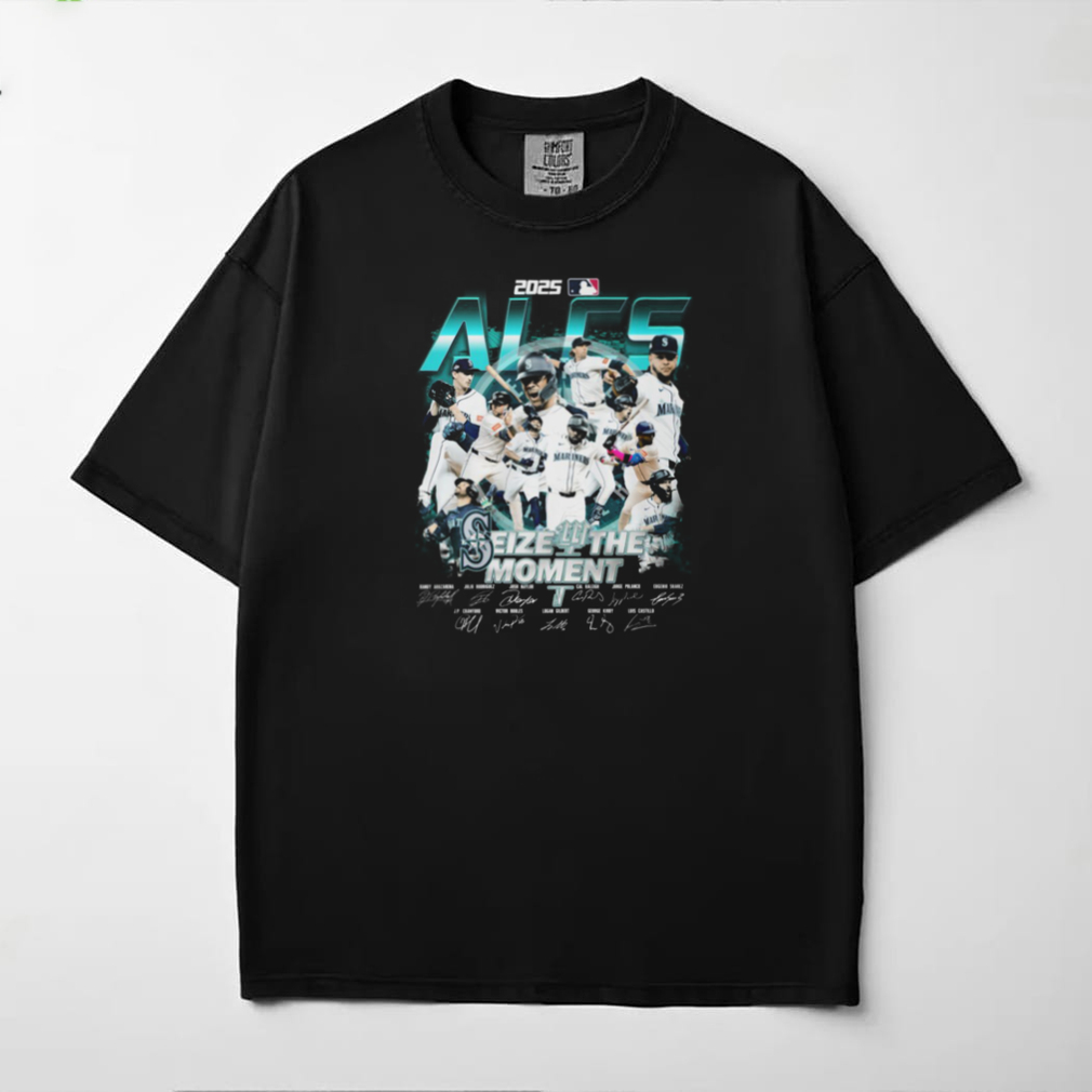 2025 AL West Mariners 'Seize The Moment' Commemorative T Shirt 2025 AL West Mariners 'Seize The Moment' Commemorative T Shirt