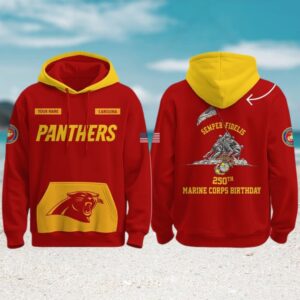 250th Marine Corps Birthday Carolina Panthers Commemorative Hoodie