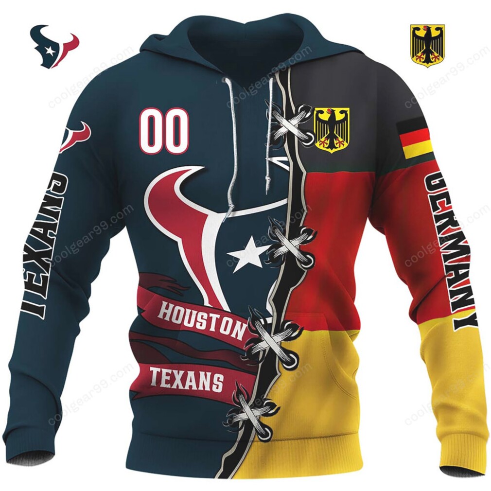 Houston Texans and Germany NFL Flag Hoodie Houston Texans and Germany NFL Flag Hoodie