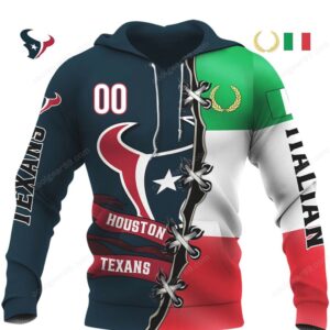 Houston Texans Italian Pride NFL Football Fan Hoodie