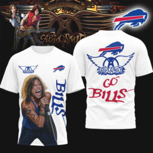 Aerosmith x Buffalo Bills Go Bills Concert Crossover T Shirt