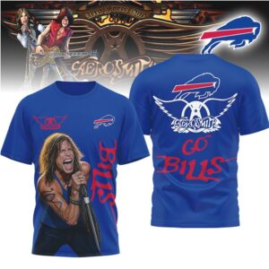 Aerosmith x Buffalo Bills Go Bills Concert Crossover T Shirt