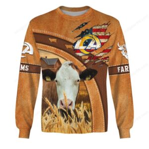 All Team NFL Los Angeles Rams Farmer Hoodie & T Shirt