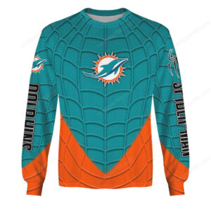Aqua & Orange Superhero Themed Dolphins Shirt Aqua & Orange Superhero Themed Dolphins Shirt
