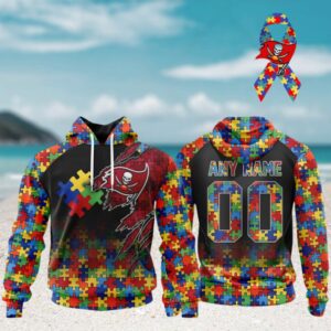 Autism Awareness Tampa Bay Buccaneers Puzzle Piece NFL Hoodie