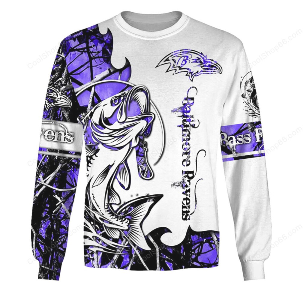 Baltimore Ravens Bass Fishing Camo Gear Hoddie Baltimore Ravens Bass Fishing Camo Gear Hoddie