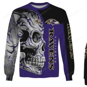 Baltimore Ravens Damn Right Skull NFL Custom Name & Number Shirt Hoddie Baltimore Ravens Damn Right Skull NFL Custom Name & Number Shirt Hoddie