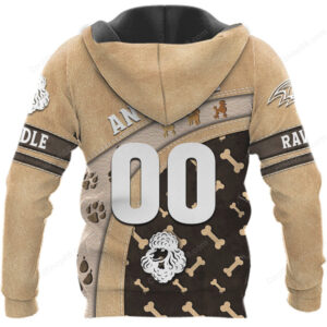 Baltimore Ravens Football Poodle Flag Nation T Shirt