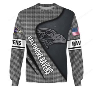 Baltimore Ravens Grey Pattern 3D Hoodie