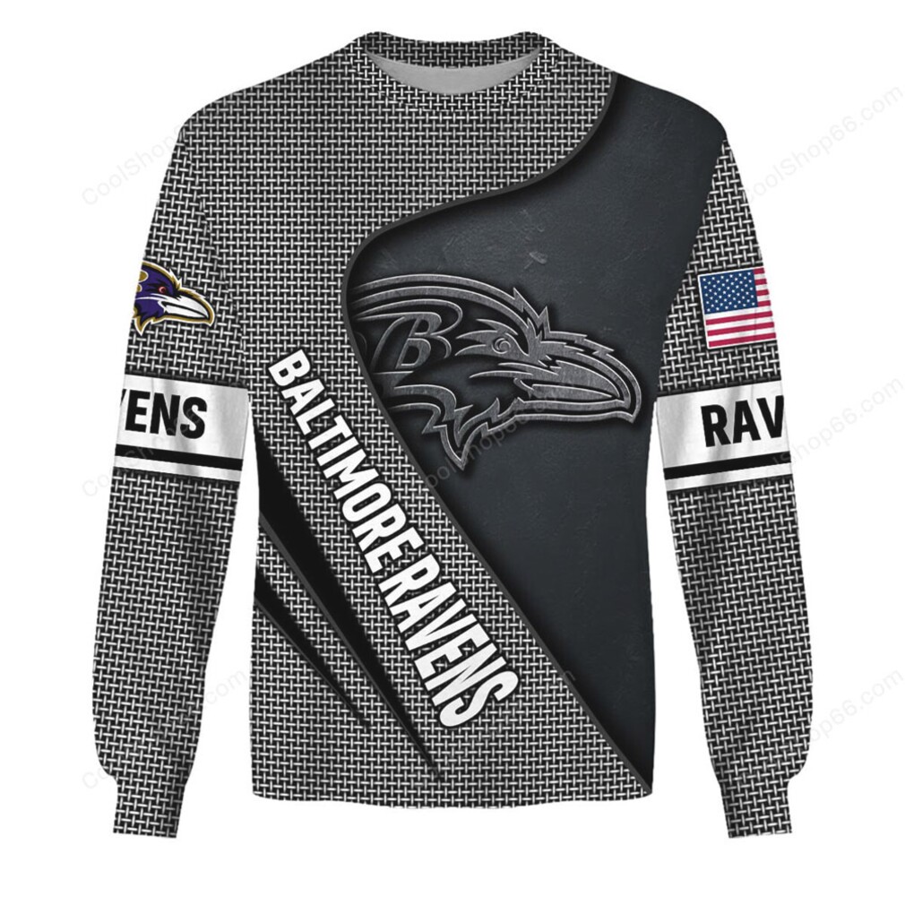 Baltimore Ravens Grey Pattern 3D Hoodie Baltimore Ravens Grey Pattern 3D Hoodie