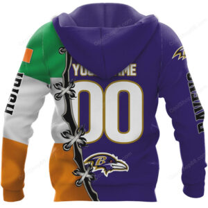 Baltimore Ravens Irish Pride Gear Hoddie