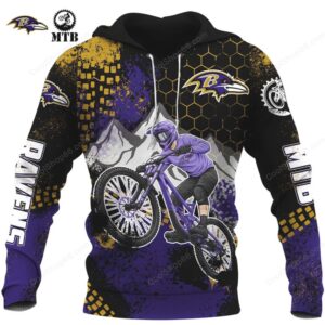 Baltimore Ravens MTB Performance Mountain Biking Gear Hoodie Baltimore Ravens MTB Performance Mountain Biking Gear Hoodie