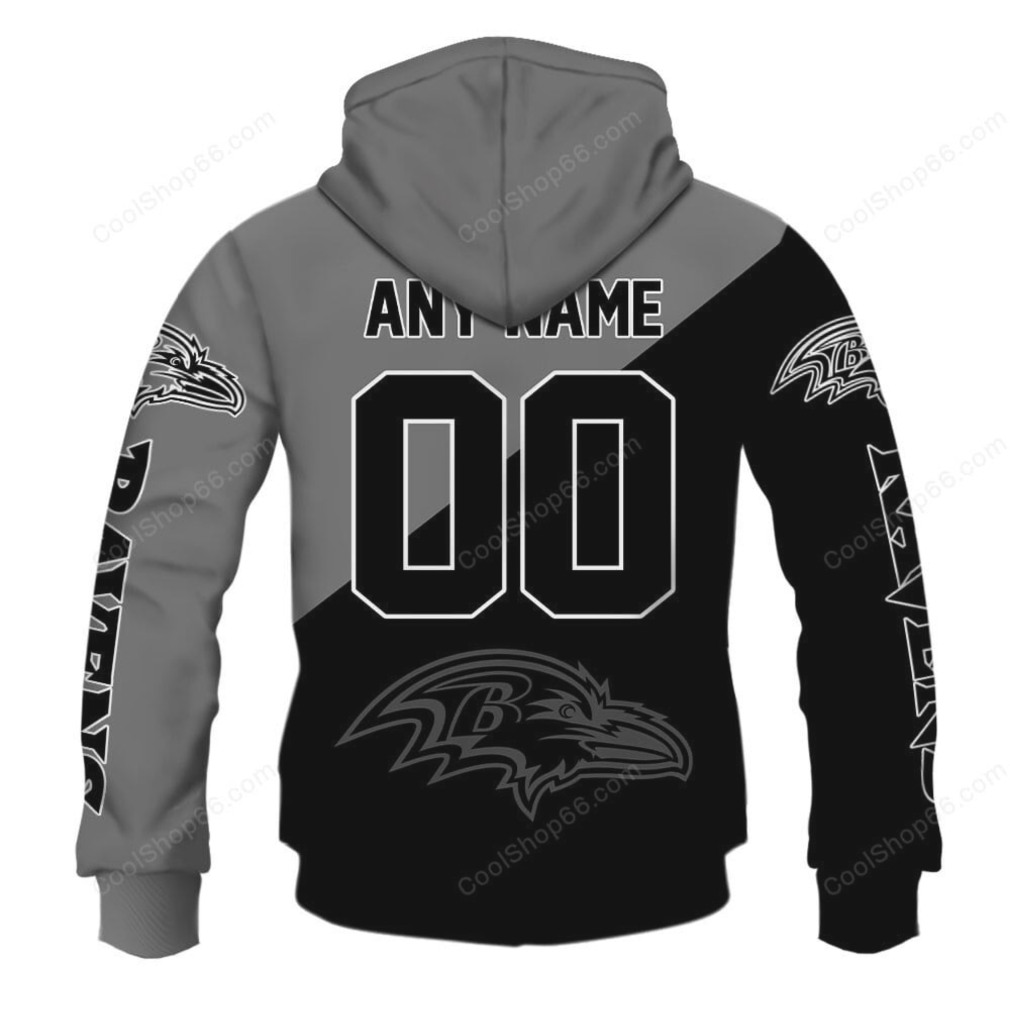 Baltimore Ravens Personalized Name & Number Hoddie Baltimore Ravens Personalized Name & Number Hoddie