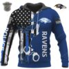 Aggressive Ravens Gear Custom Number ’00’ Hoodie Aggressive Ravens Gear Custom Number ’00’ Hoodie