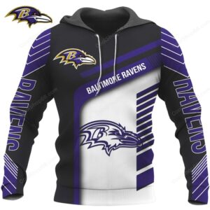 Baltimore Ravens White & Purple Halftime Hoddie Baltimore Ravens White & Purple Halftime Hoddie