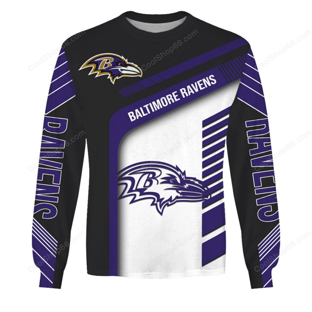 Baltimore Ravens White & Purple Halftime Hoddie Baltimore Ravens White & Purple Halftime Hoddie