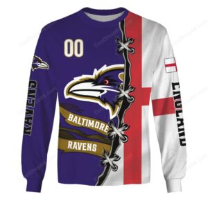 Baltimore Ravens x England Flag Fan Gear Baltimore Ravens
