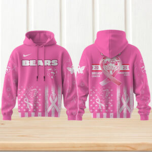 Bears Breast Cancer Awareness Month Pink Hoodie