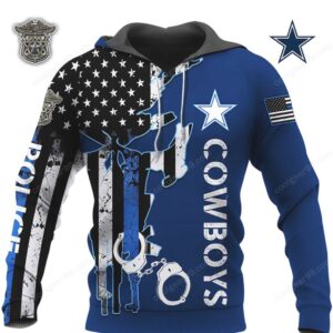 Blue Line Cowboys Honoring Law Enforcement Hoddie Blue Line Cowboys Honoring Law Enforcement Hoddie