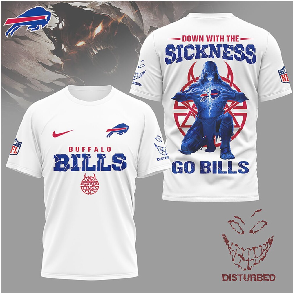 Buffalo Bills Disturbed Down with the Sickness T Shirt Buffalo Bills Disturbed Down with the Sickness T Shirt