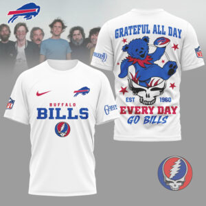 Buffalo Bills Grateful All Day Dancing Bear T Shirt