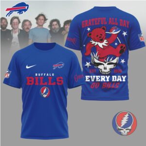 Buffalo Bills Grateful All Day Dancing Bear T Shirt