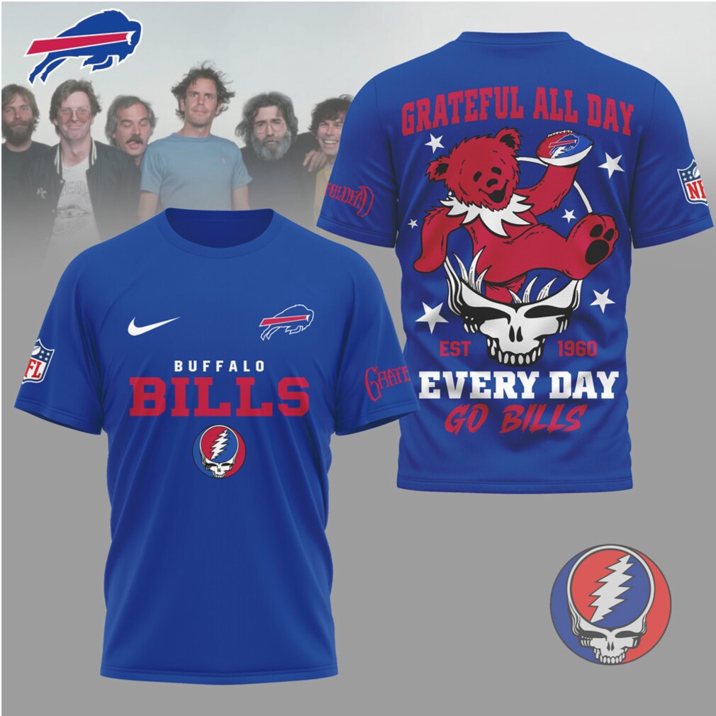 Buffalo Bills Grateful All Day Dancing Bear T Shirt Buffalo Bills Grateful All Day Dancing Bear T Shirt