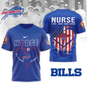 Buffalo Bills Nurse It's a Work of Heart T Shirt