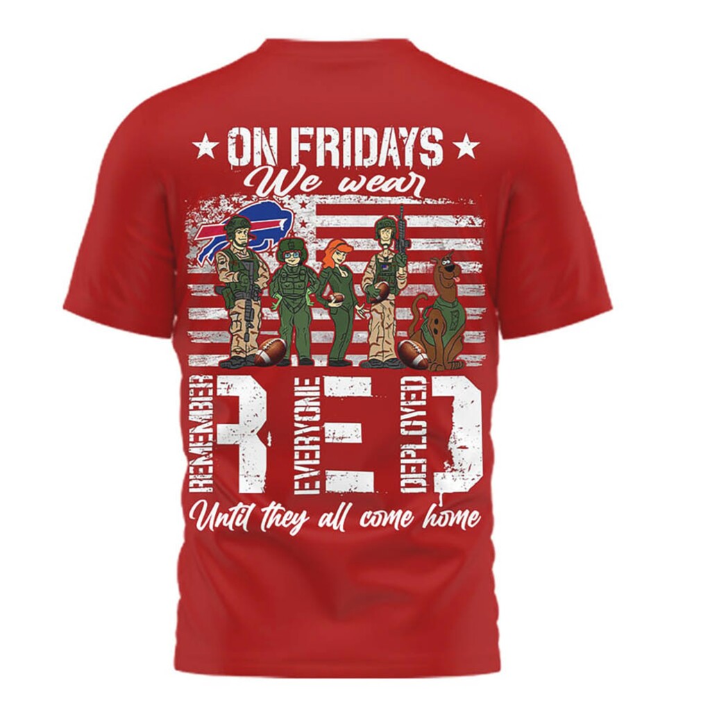 Buffalo Bills Red Friday Military Support T Shirt Buffalo Bills Red Friday Military Support T Shirt