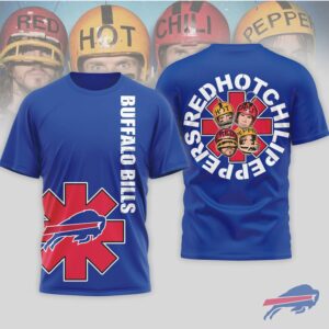 Buffalo Bills & Red Hot Chili Peppers Collaboration T Shirt Buffalo Bills & Red Hot Chili Peppers Collaboration T Shirt