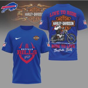 Buffalo Bills x Harley Davidson ‘Live to Ride, Ride to Live’ T Shirt Buffalo Bills x Harley Davidson ‘Live to Ride, Ride to Live’ T Shirt