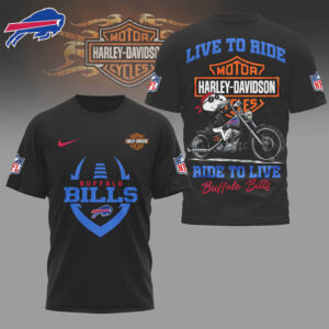 Buffalo Bills x Harley Davidson 'Live to Ride, Ride to Live' T Shirt