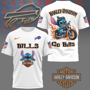 Buffalo Bills x Harley Davidson Stitch T Shirt