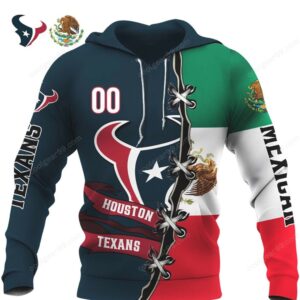 Texans Mexican Flag Crossover NFL Flag Hoodie