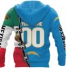 LA Chargers American Flag Themed Performance Hoodie LA Chargers American Flag Themed Performance Hoodie