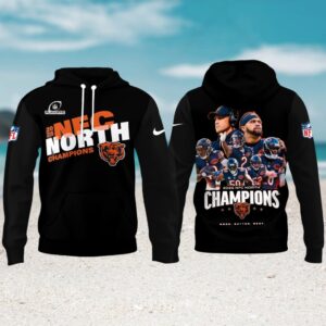 Chicago Bears 2025 NFC North Champions Playoff Hoodie Chicago Bears 2025 NFC North Champions Playoff Hoodie