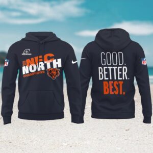 Chicago Bears 2025 NFC North Division Champions Navy Hoodie Chicago Bears 2025 NFC North Division Champions Navy Hoodie