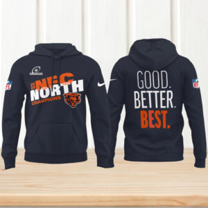 Chicago Bears 2025 NFC North Division Champions Navy Hoodie