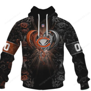 Chicago Bears Dragon’s Heart Custom Apparel NFL Hoodie Chicago Bears Dragon’s Heart Custom Apparel NFL Hoodie