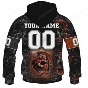 Chicago Bears Dragon's Heart Custom Apparel NFL Hoodie