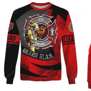 Chicago Bears Firefighter Blaze Line NFL Bears Hoodie
