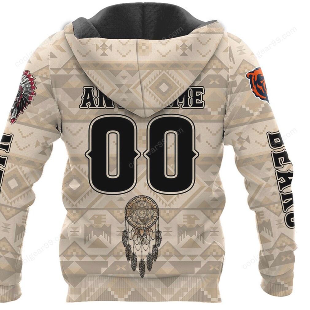 Chicago Bears Native American Skull NFL Hoodie Chicago Bears Native American Skull NFL Hoodie
