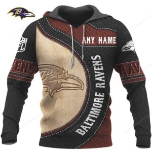 Custom Baltimore Ravens Faux Leather Hoodie Custom Baltimore Ravens Faux Leather Hoodie