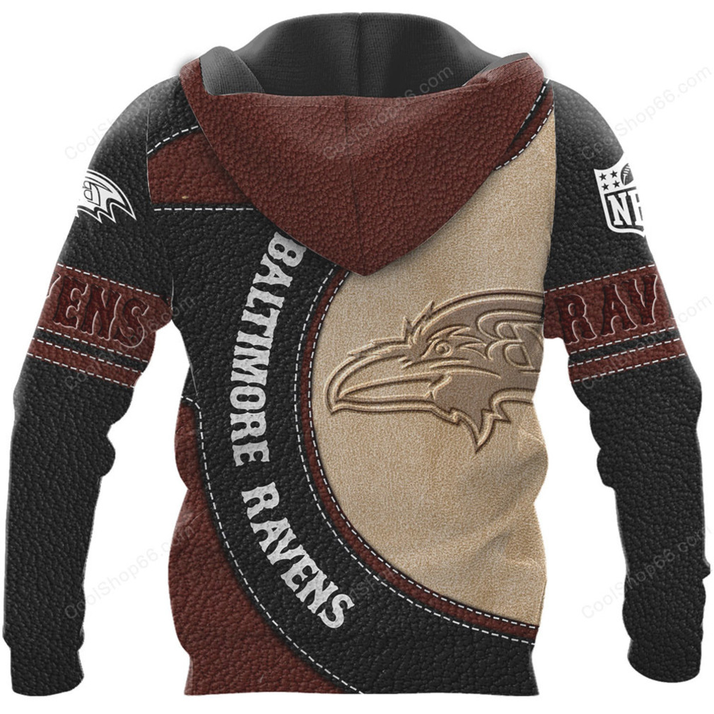 Custom Baltimore Ravens Faux Leather Hoodie Custom Baltimore Ravens Faux Leather Hoodie