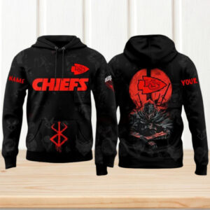Custom Name Kansas City Chiefs x Berserk Anime Crossover Hoodie