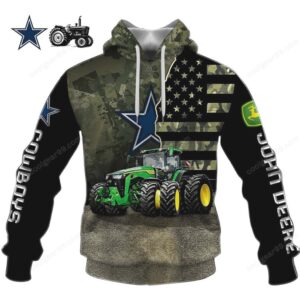 Customizable Dallas Cowboys John Deere Camo Hoodie Customizable Dallas Cowboys John Deere Camo Hoodie