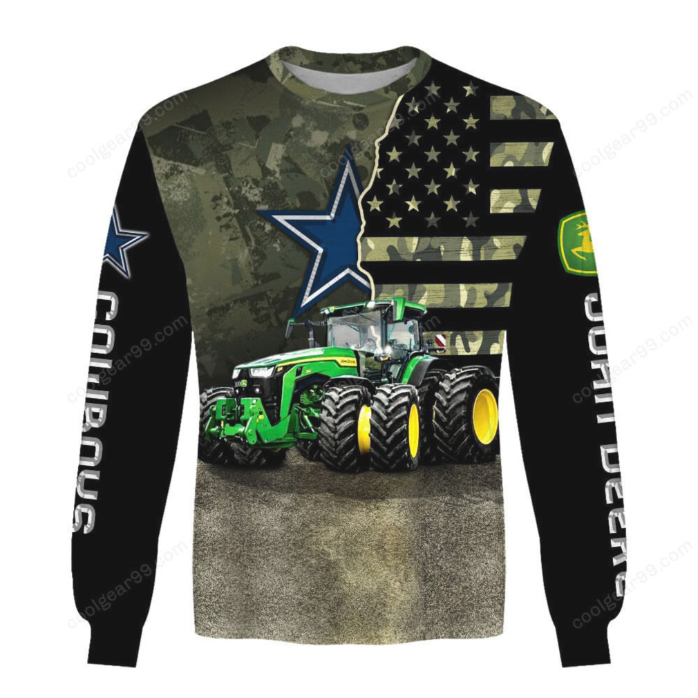 Customizable Dallas Cowboys John Deere Camo Hoodie Customizable Dallas Cowboys John Deere Camo Hoodie