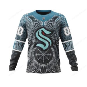 Customizable Seattle Kraken Tribal Design Hoodie Shirt