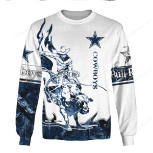 Dallas Cowboys Bull Riding 3D Hoodie