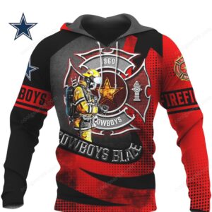 Dallas Cowboys Firefighter Blaze Line Long Hoddie Dallas Cowboys Firefighter Blaze Line Long Hoddie